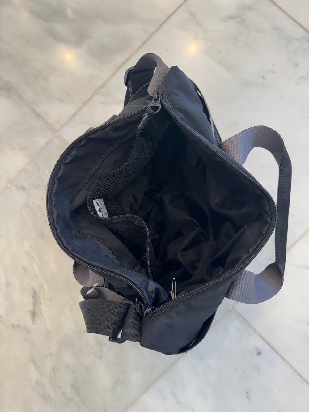 adidas Black and Gray Convertible Tote for sports, activities and travel. - Picture 3 of 4